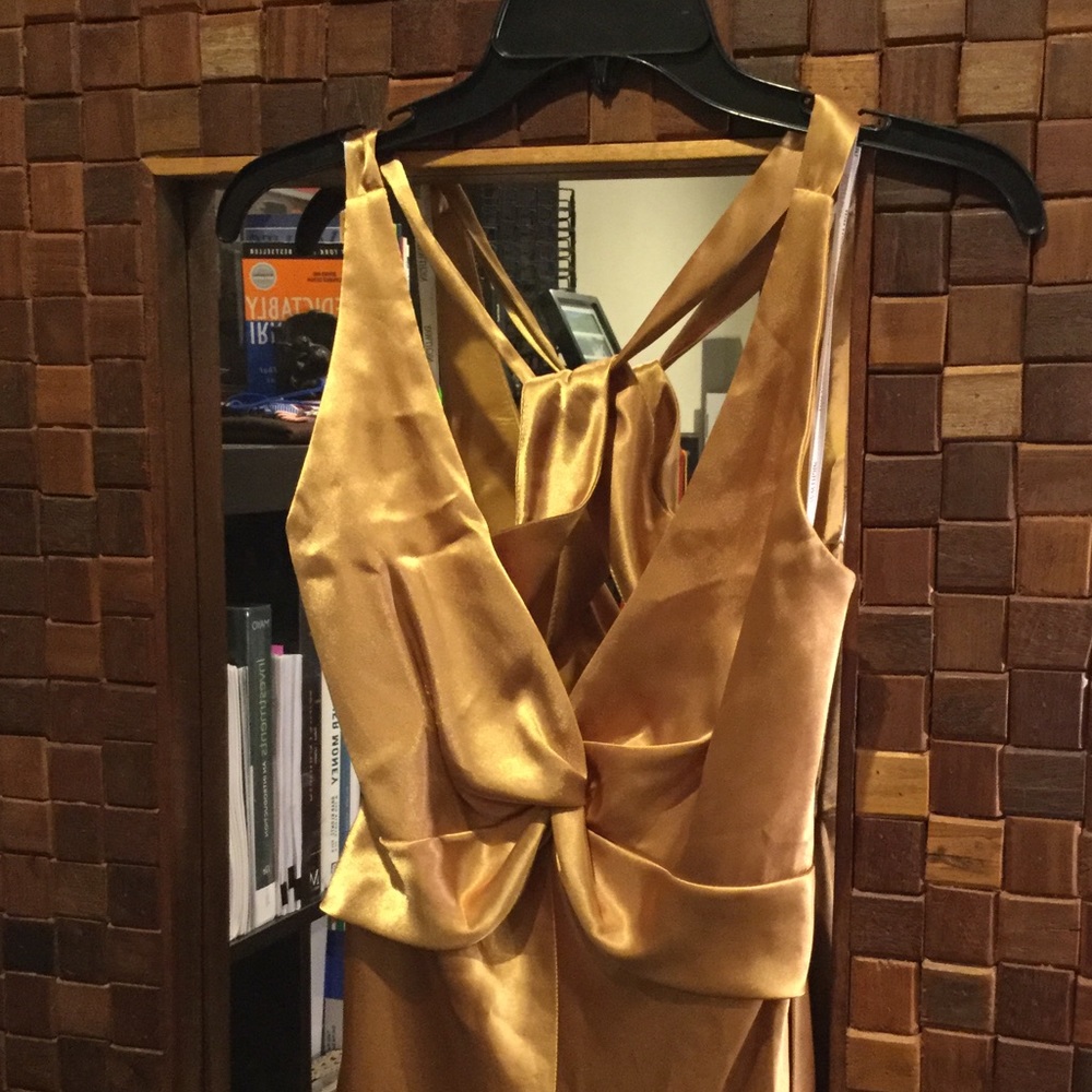 Gold Open Back Gown